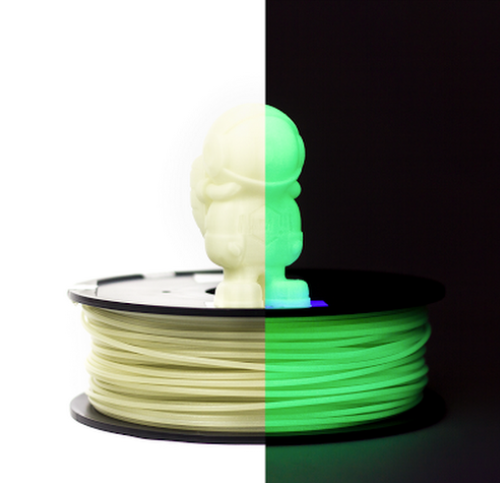 Green Glow MH 500x483 - PLA - Glow in the Dark (Green) MH Build Series 1Kg - 2.85mm